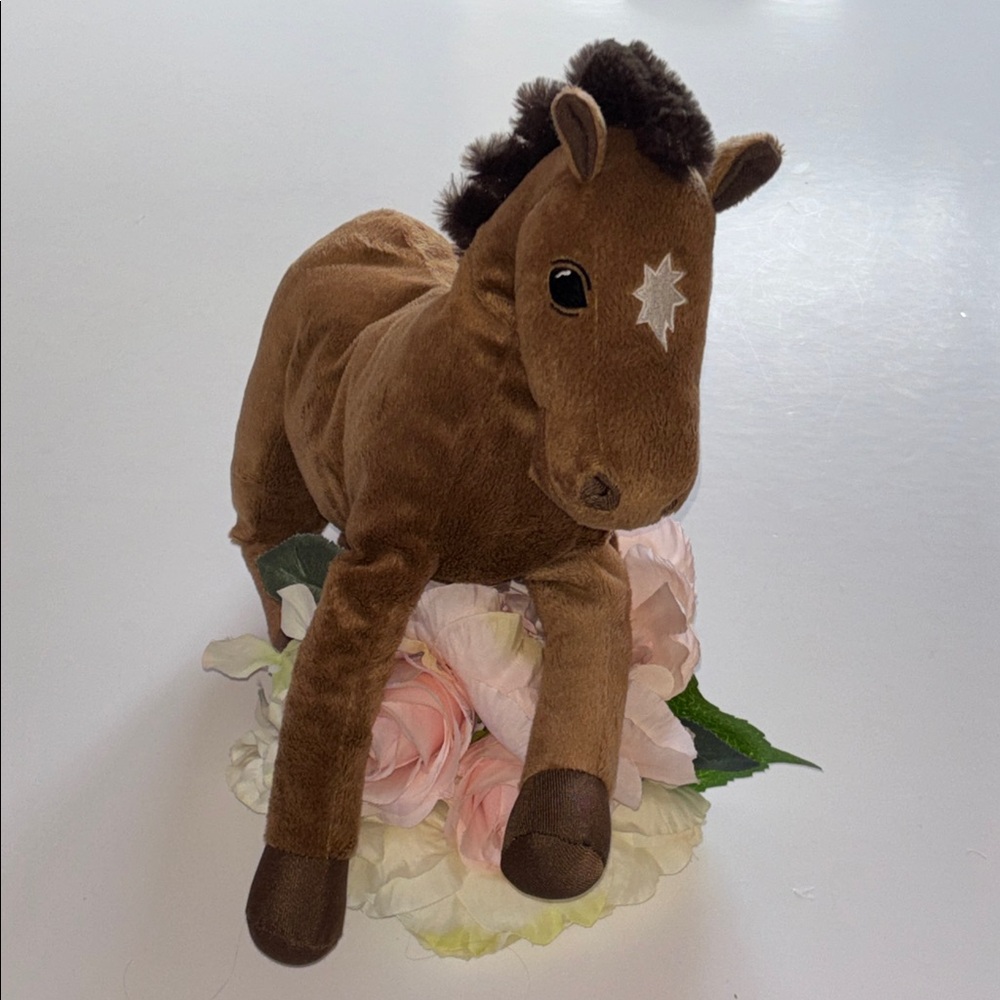 IKEA Okenlopare Horse Brown Soft Plush Toy Pony Colt Filly Animal Star Forehead
